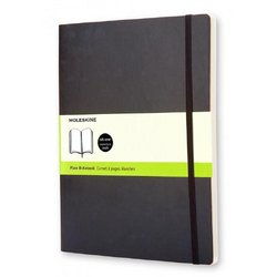 Блокнот Moleskine Classic Soft Xlarge A5+ 96 листов черный без линовки на сшивке (190x250 мм)